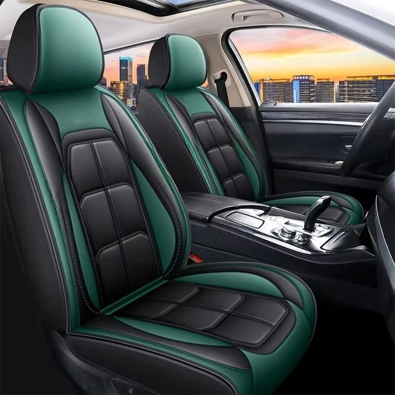 Universal Car Seat Cover Package Sports Protective PU Leather Five Seasons Front Cushion Seat Cover for Car Interior Summer Four