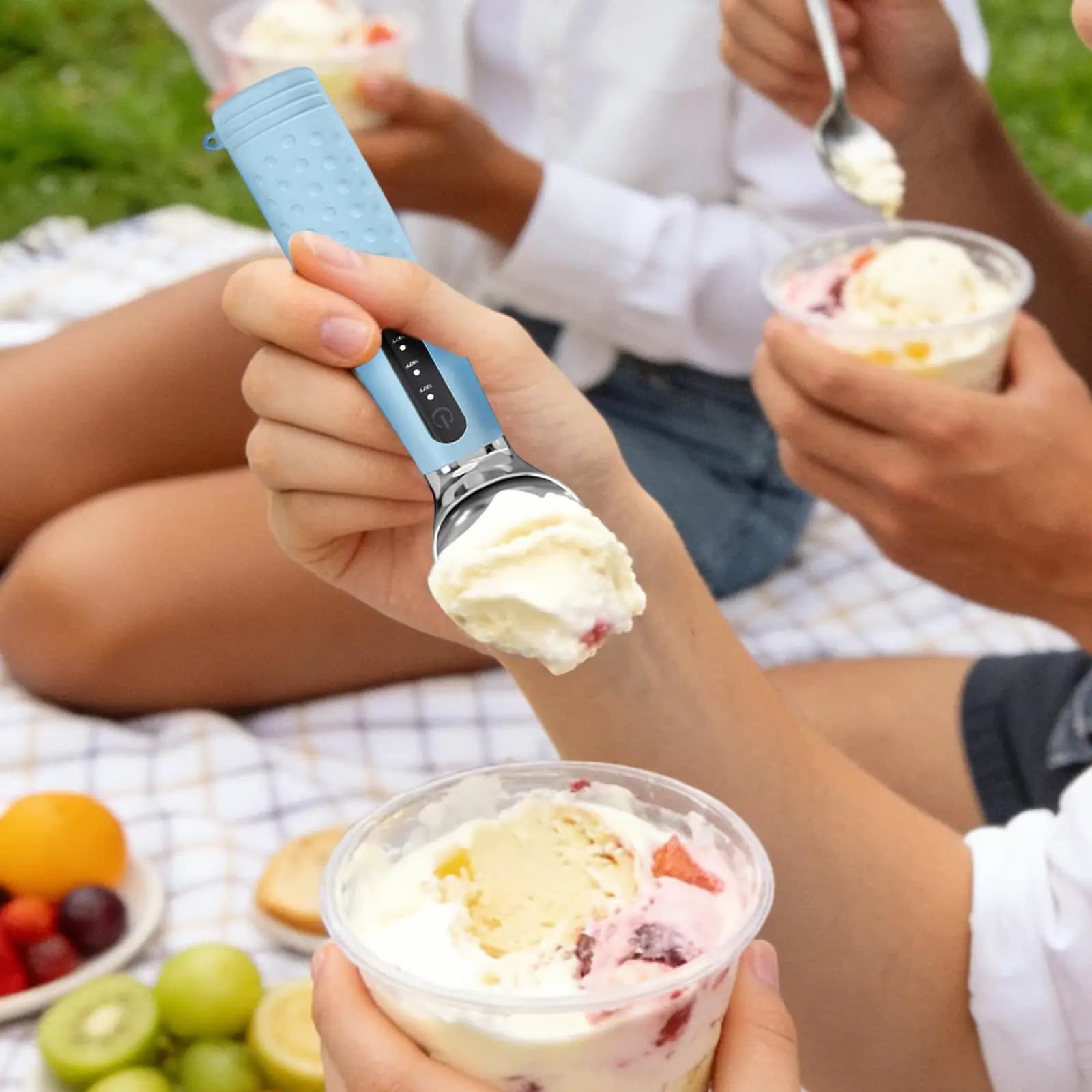 Ice Cream Scooper Heating Rechargeable Kitchen Gadget Electric Warming Scooper For Home Dorm Kitchens Parties Buffets Cupcakes