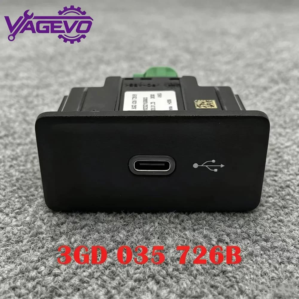 For VW Passat B8 Arteon External USB Type-C Socket Switch 3GD 035 726 B 3GD03576B