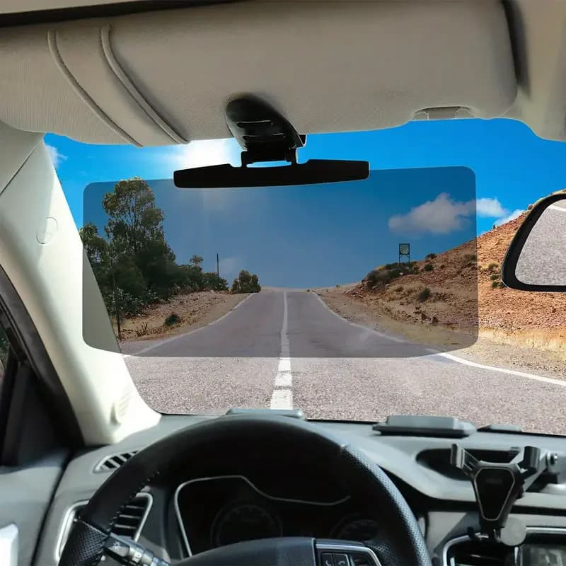 A Car Mounted Anti Glare Mirror, Anti UV Strong Light Vehicle Sunshade