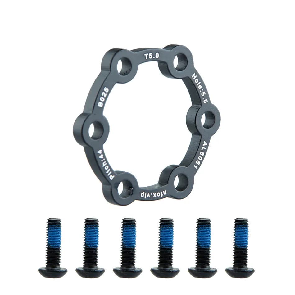Electric Scooter Brake Disc 3mm Gaskets Bicycle 6 Holes 2mm Washers 4mm Hub 5mm Flower Drum Heightening Pad Bike Black Washer