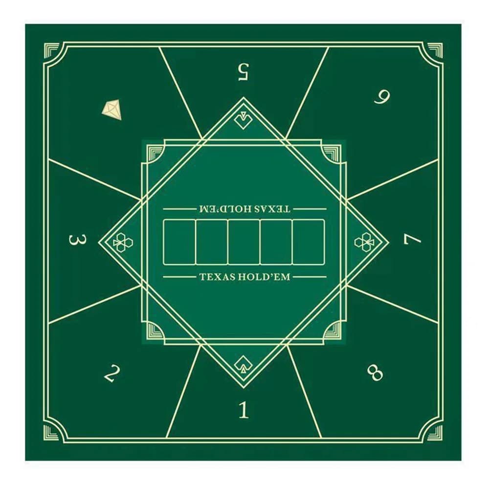 Thickened Texas Hold'em Poker Mat  Waterproof Rubber Travel Poker Board Game Casino Mats Home Gaming Desk Mat for Game Party