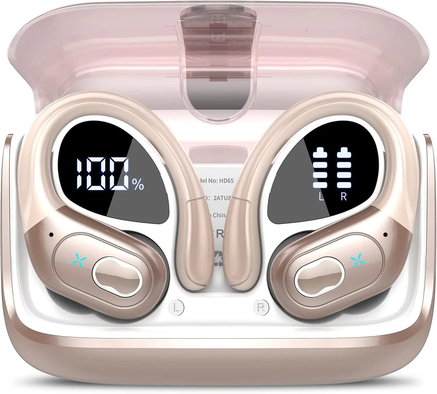 AI Translation Earbuds 3-in-1 Bluetooth 5.4 With 6 Translation Modes, Translators Headphones With APP, Rose Gold