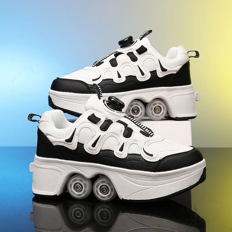 2026 Children's Big Wheel Walking Shoes, Outdoor Roller Skates, Extendable Wheel Roller Skates, Teenagers Sneakers Kids Gift