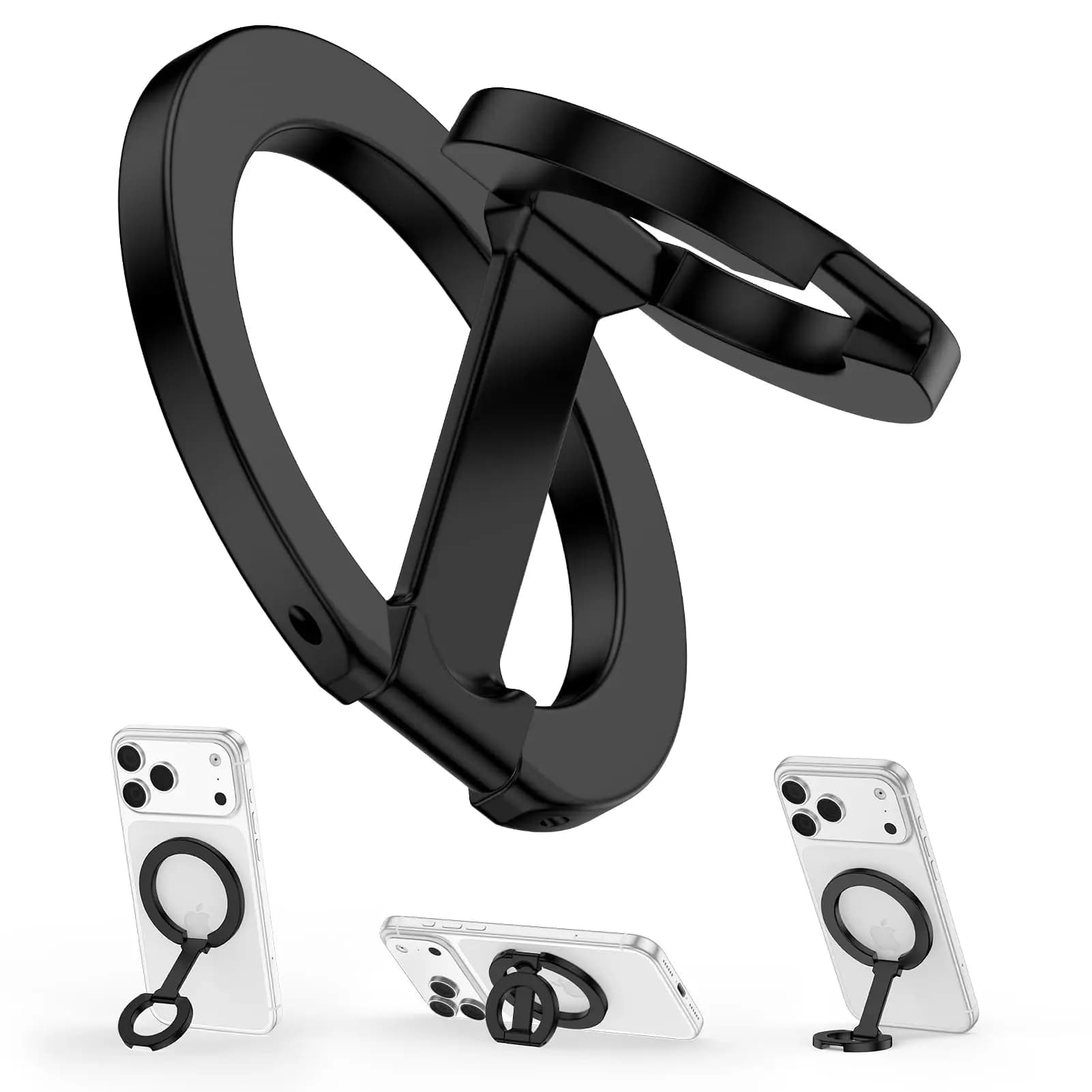 Magnetic Phone Ring for MagSafe Grip Dual-Sided Magnetic Magnet Phone Stand Grip Compatible with Car Mounts Mag Safe Accessory