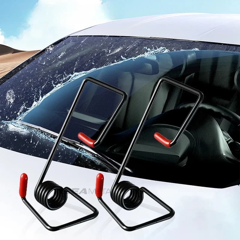 2Pcs Universal Wiper Blade Pressure Enhancer – Spring Steel Refit Strip for Better Windshield Contact,Reduces Skipping&Streaking