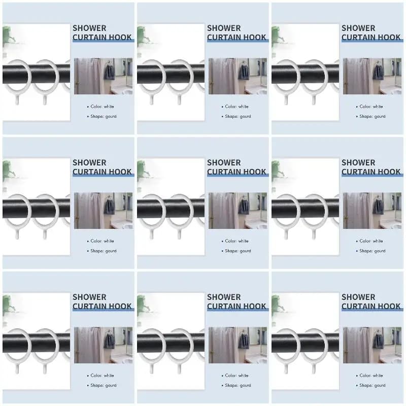 9Pack X(20X White 25Mm Inner Plastic Curtain Rings)