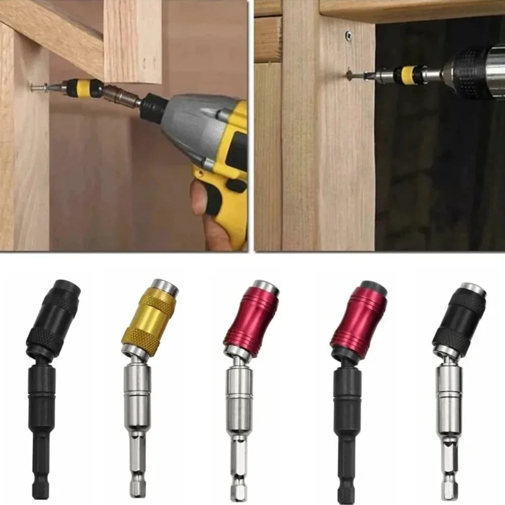 Hex Magnetic Ring Screwdriver Bits Set - Quick Change Drill Bit Extension Rod with Guide Holder for Hand Tools & Power Drills