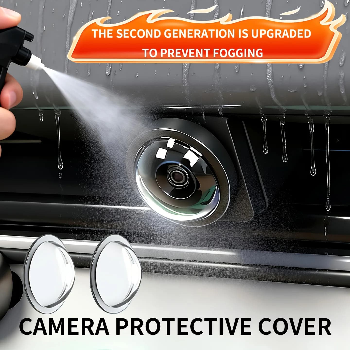 2PCS Car Camera Lens Protector Rear View Backup Camera Cover 360° Camera Protection Anti Scratch Waterproof Dust-proof