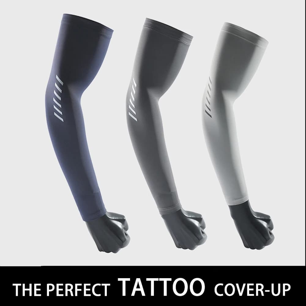 Sunscreen ice sleeves for men, ice silk gloves for summer, thin design, UV protection, driving and cycling, outdoor arm covers