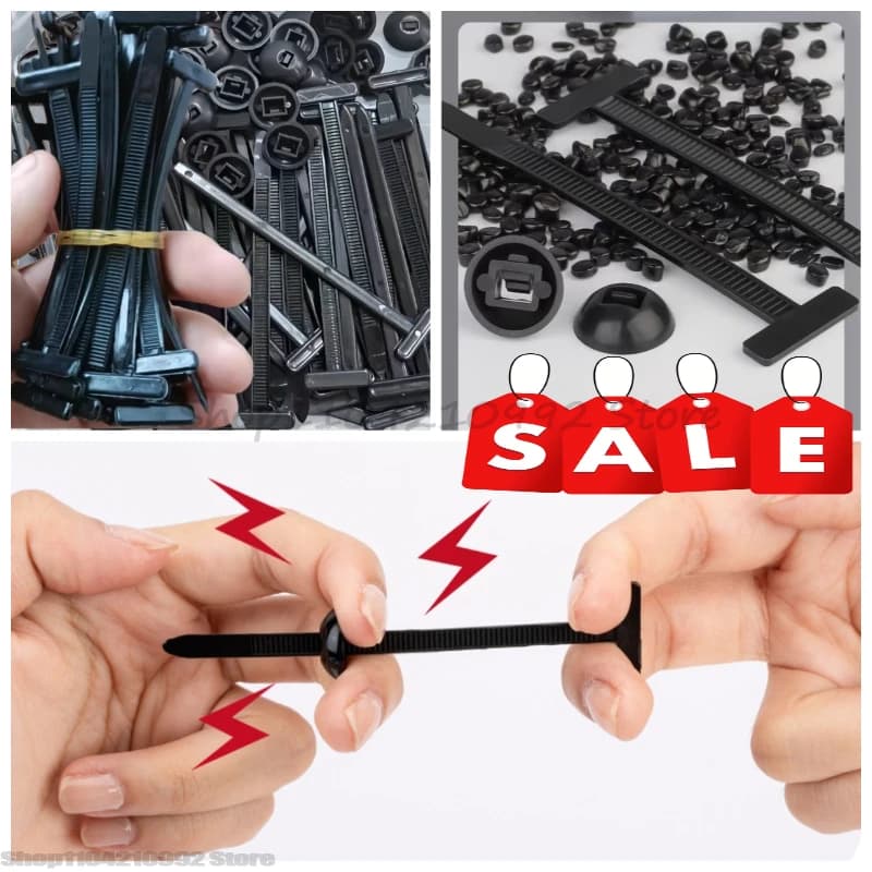 Universal Nylon Cable Tie Buckle Auto Fastener Screw Replacement Clip Car Fender Trunk Engine Guard Panel Wire Management Secure