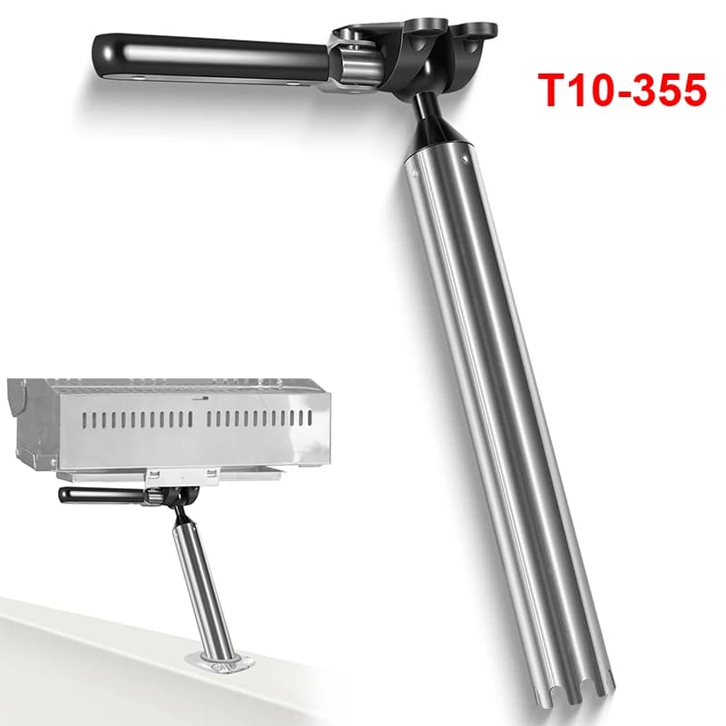All-Angle Adjustable Fish Rod Holder Grill Mount Mounted,for Magma All Rectangular Grills,Fit 9"x12" Grill,for Fishing Boat BBQs