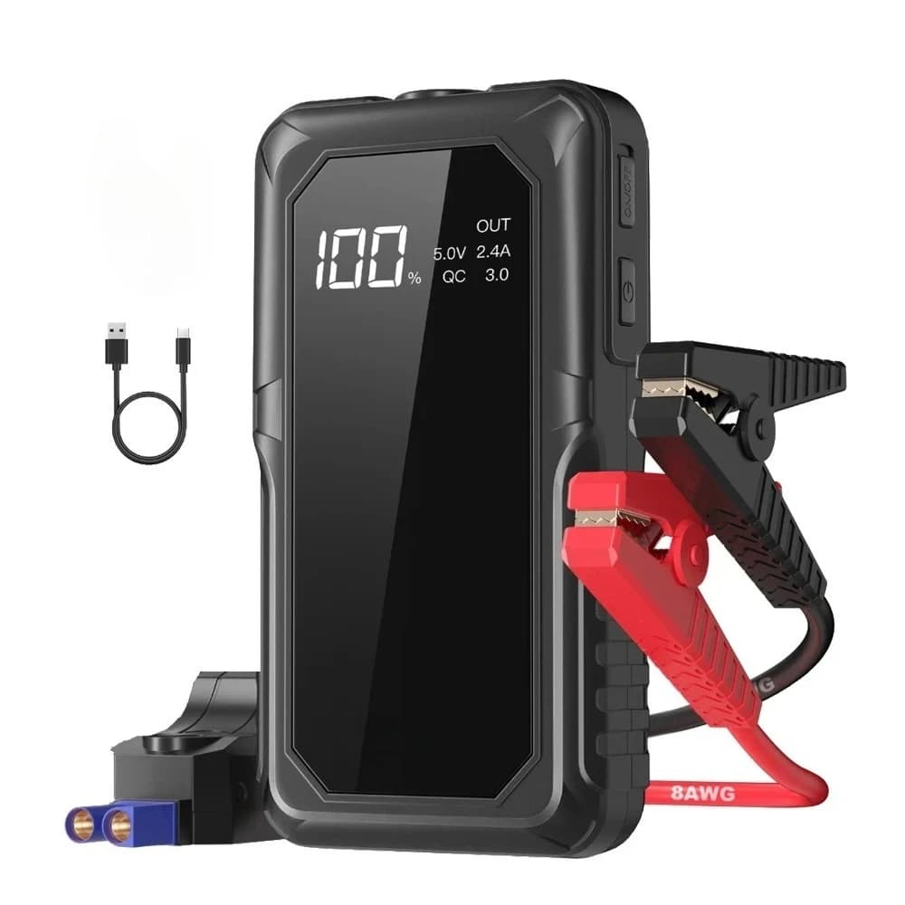 PAIVIROKU 2000APeak Jump Boxes for Cars(12V 8L Gas/6.5L Diesel Engine) Equipped Fast Wireless Charging Jump Starter Battery Pack
