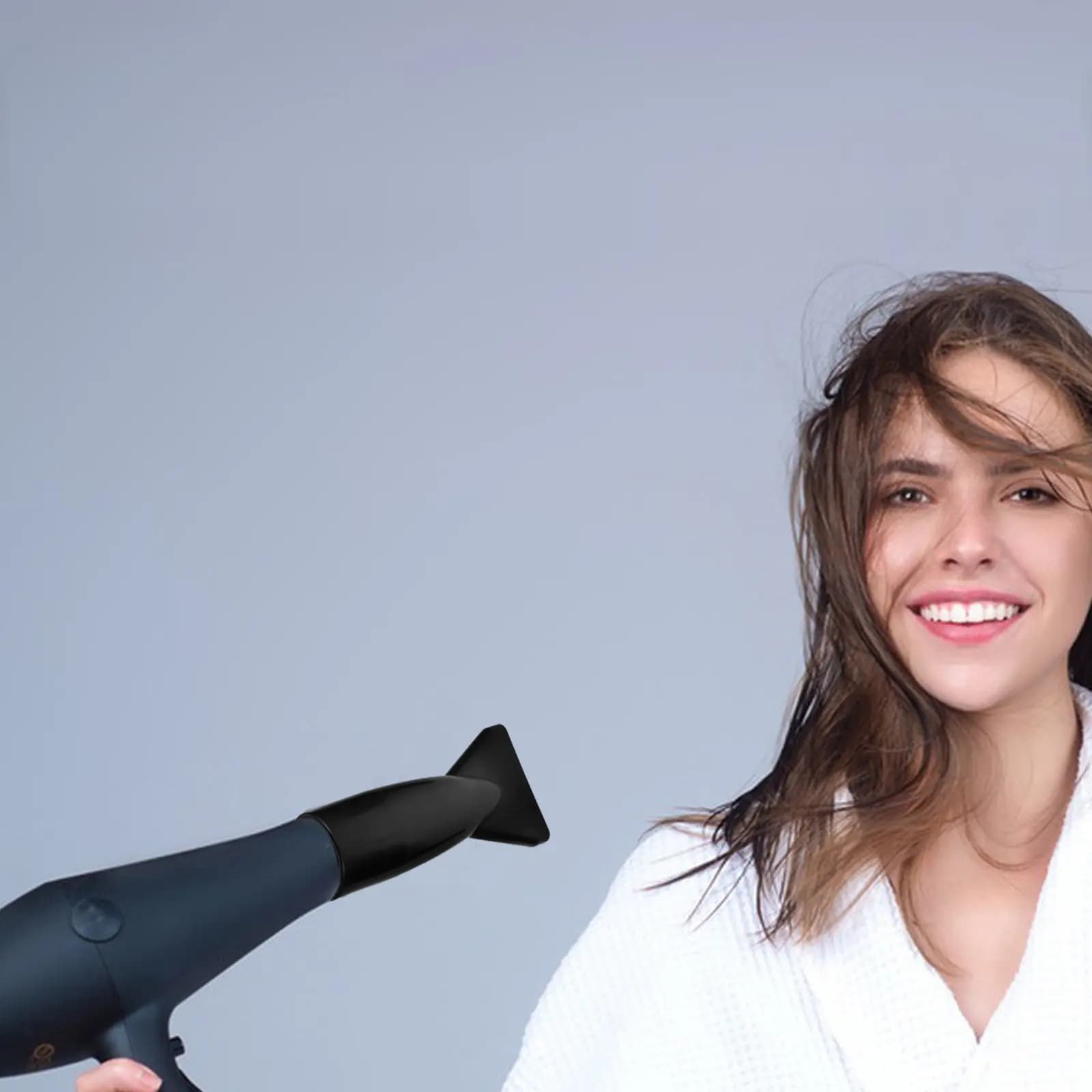 3Pcs Black Hair Dryer Nozzle Universal Blow Dryer Diffuser Attachment Heat Proof ABS Material Gentle on Hair Reduces Frizz Shine