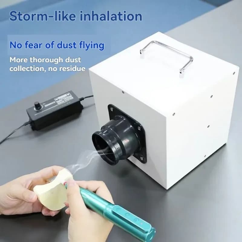 110V/220V Small Desktop Exhaust Fan Welding Smoke Purifier High Suction Dust Collector Suitable for Dental Carving and Nail Art