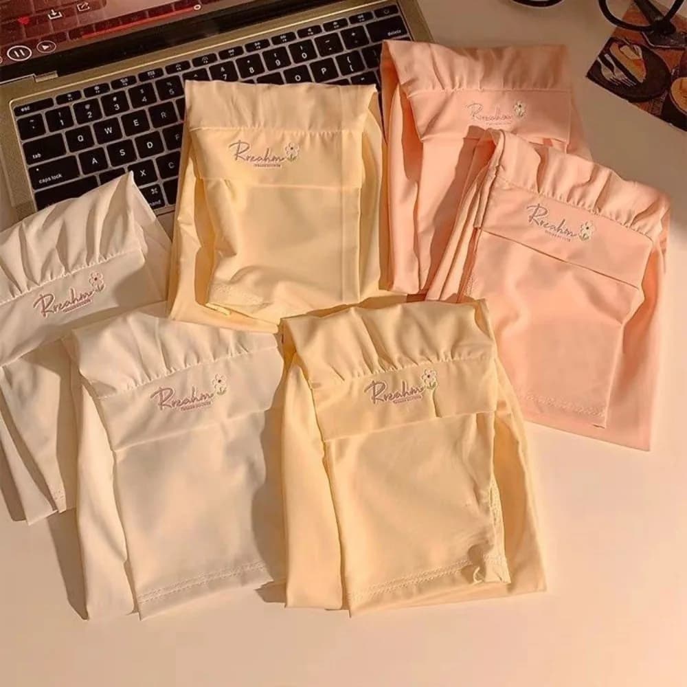 Flower Embroidered Long Ice Silk Sleeves Loose Arm Protection Sunscreen Arm Covers Anti-UV Thin Cycling Gloves Women/girls