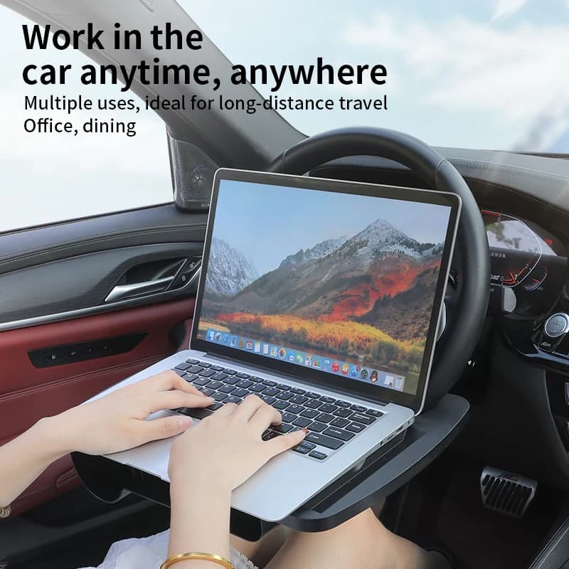 1PCS Portable Car Laptop Computer Desk Mount Stand Eat Work Car Steering Wheel Dining Table BracketDrink Food Coffee Tray Board