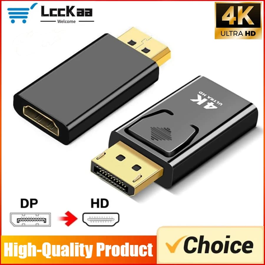 4K 30Hz/60Hz DP DisplayPort to HDMI-compatible Adapter Converter Display Port DP to HDTV Adapter Video Audio Laptop PC Laptop
