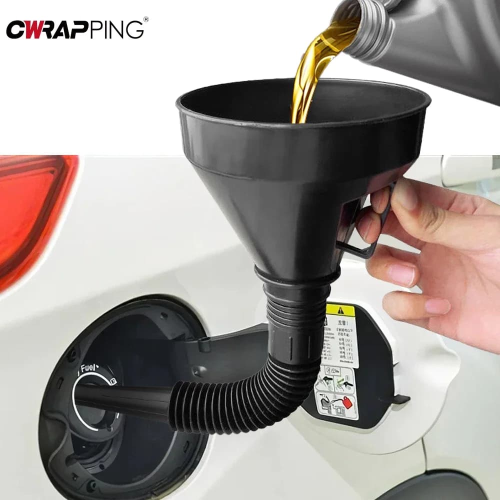 Engine Refueling Funnel with Filter for Car Motorcycle Truck Oil Gasoline Filling Strainer Extension Pipe Hose Funnels Tool