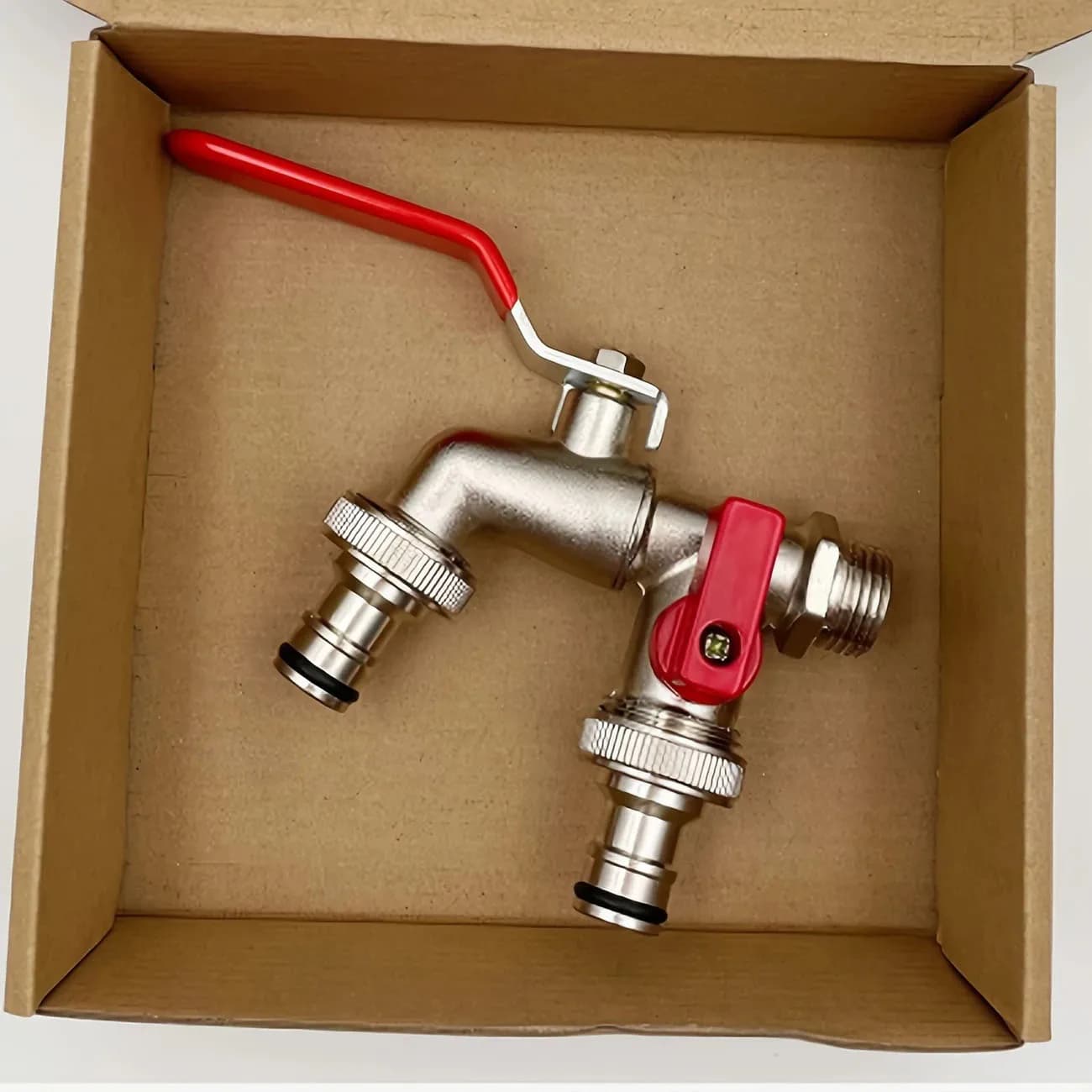 Garden Tools Brass Water Faucet 1/2" Outside & Inside Easy Turn On/Off Lever Handle Watering Supply Taps Ball Valve