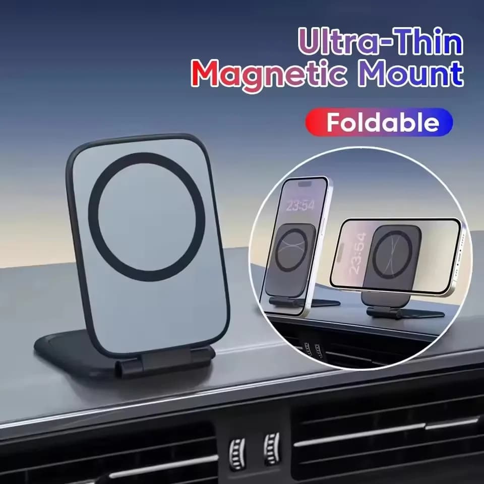 Ultra-thin Magnetic Phone Holder Foldable Portable Mount Magnetic Car Cell Phones Bracket Vehicle Navigation Universal Stand