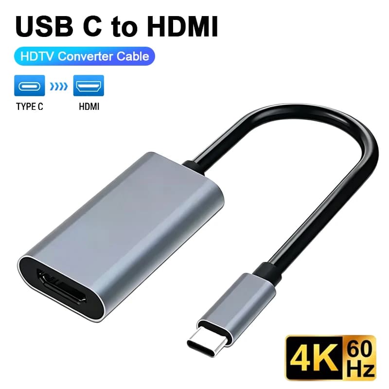 4K 60Hz 30Hz Type C to HDMI Adapter USB 3.1 Male to HDMI Female Converter Cable For MacBook Chromebook Samsung Xiaomi
