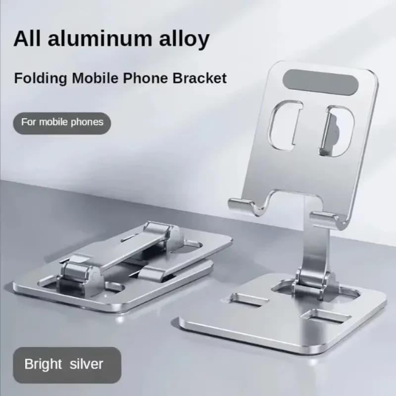 Universal Mobile Phone Holder Foldable Desk Phone Holder Mount Stand For iPhone 12-16 Tablet Desktop Aluminum Alloy Holder