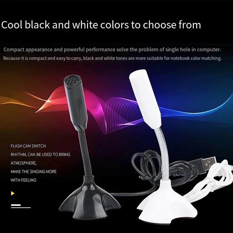 USB Microphone For Laptop And Computers Adjustable Studio Singing Gaming Streaming Mikrofon Stand Mic With Holder Desktop