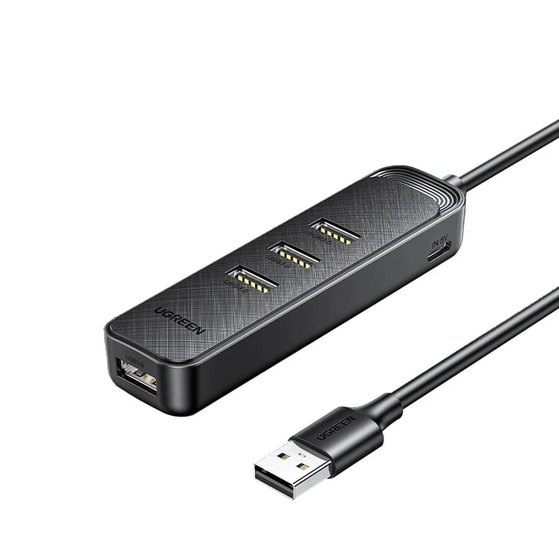 UGREEN 4-Port USB 3.0 Hub, ABS USB Splitter, 5 Gbps Data Transfer, USB Extender for Laptop