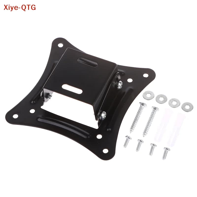 NEW 1Set 14-27Inch TV Mounts LCD LED Monitor Wall Mount Bracket Fixed Flat Panel TV Frame Support 15 Degrees Tilt Angle w/Screw