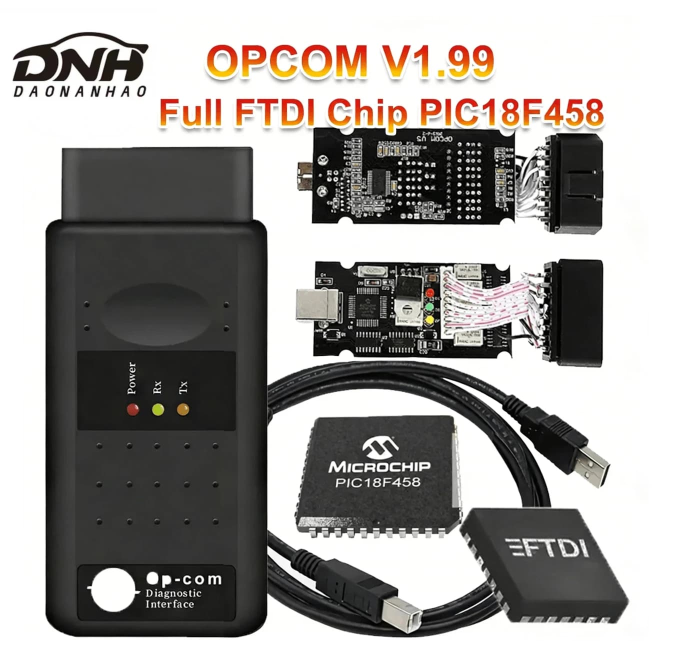 2026 OPCOM V1.99 V1.95 V1.70 Diagnostic Tool for Opel, PIC18F458 FTDI Chip OBD2 Scanner Flash Firmware Update