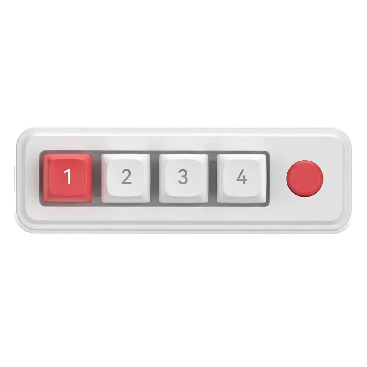 A49T Mechanical Keyboard 4 Keys 1 Knob Macro Programming Keyboard RGB Wired Hot Swap Macro Gaming Mechanical Keyboard White