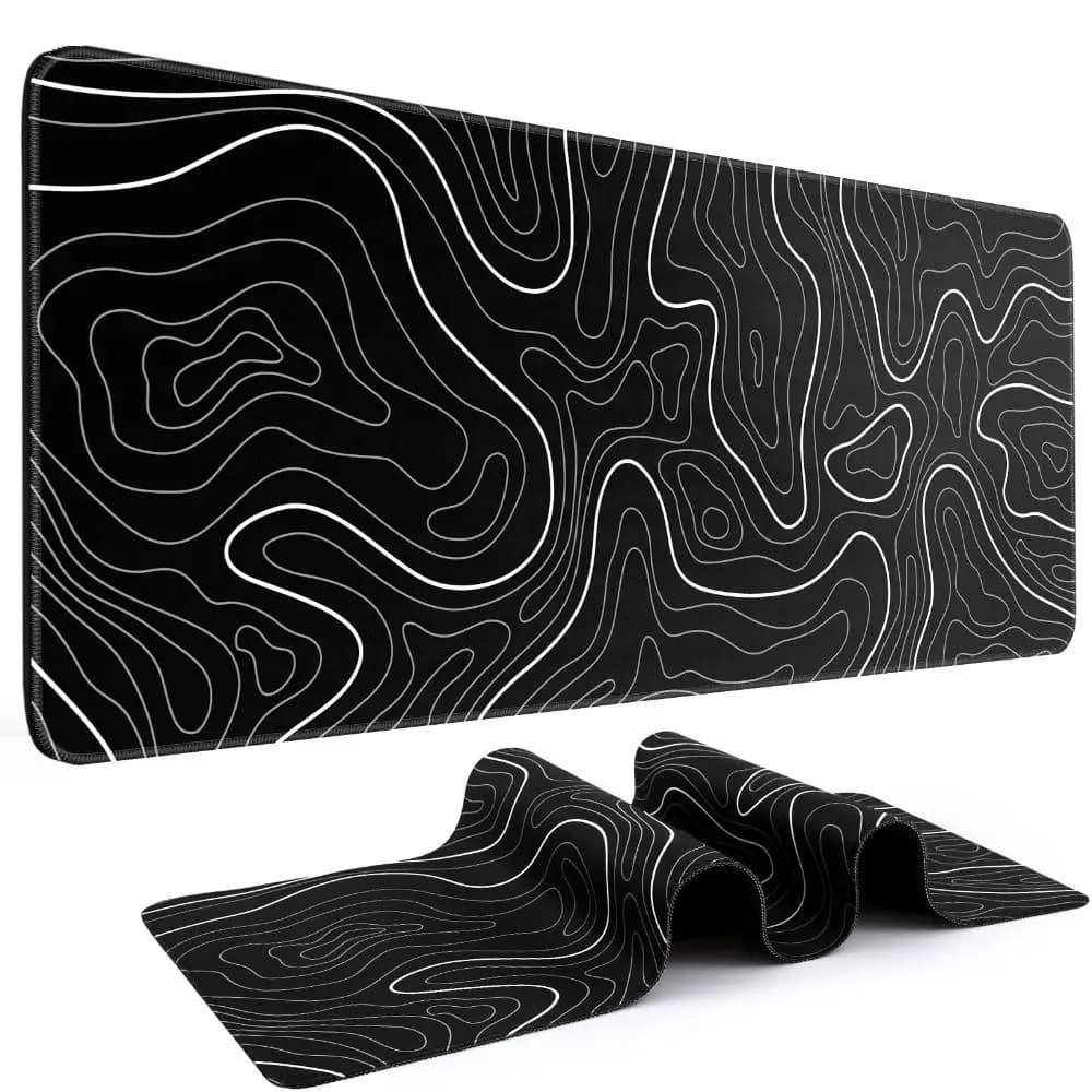 Professional Gaming Topographic Shape Gaming Mouse Pad Anti-Slip Wear-Resistant Office Keyboard Desk Mat Table Mat Office Use