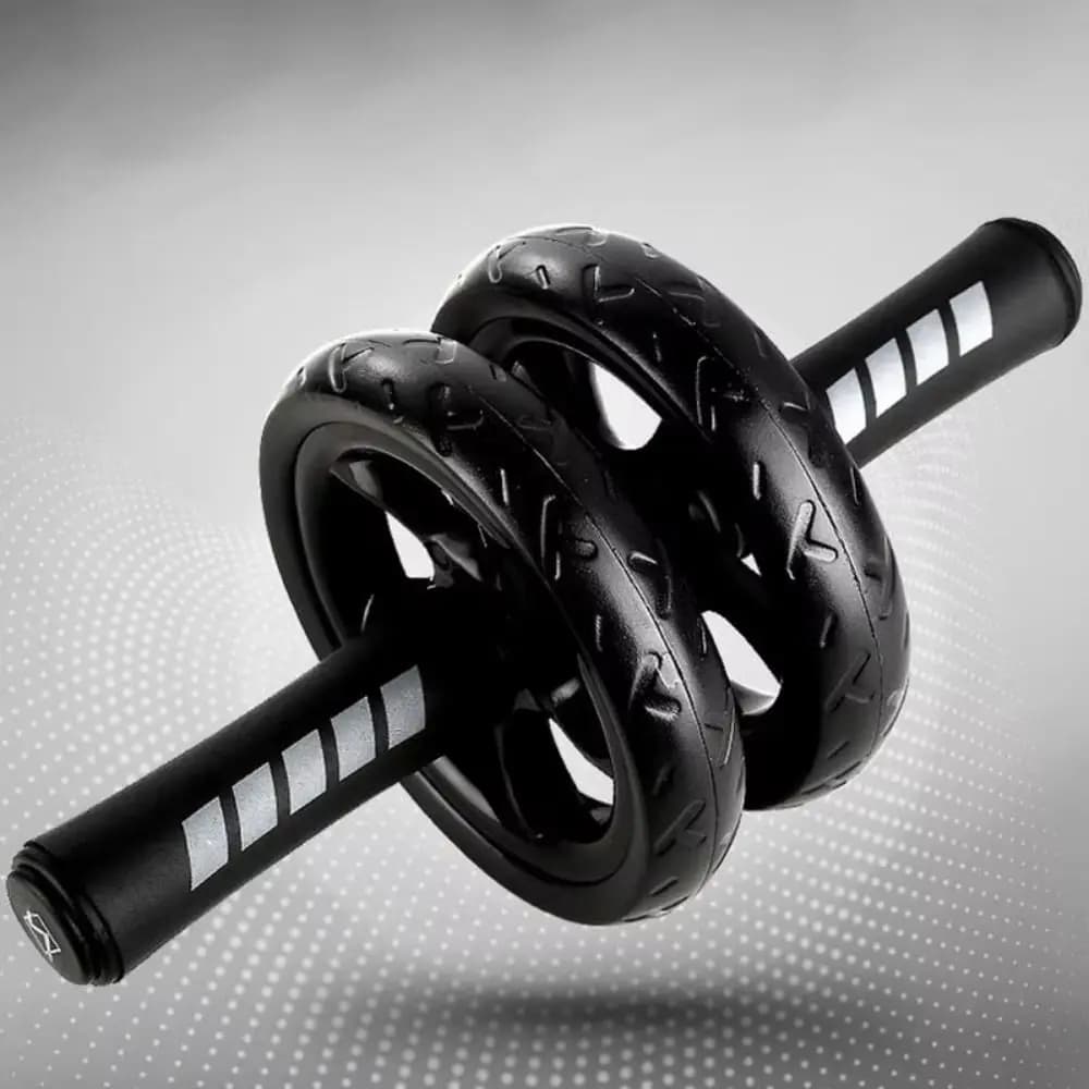 Thicken Abdominal Workout Roller Soft Sponge Grip Strong Load Bearing AB Roller Double Wheel Non-slip Abdominal Exercise Wheel