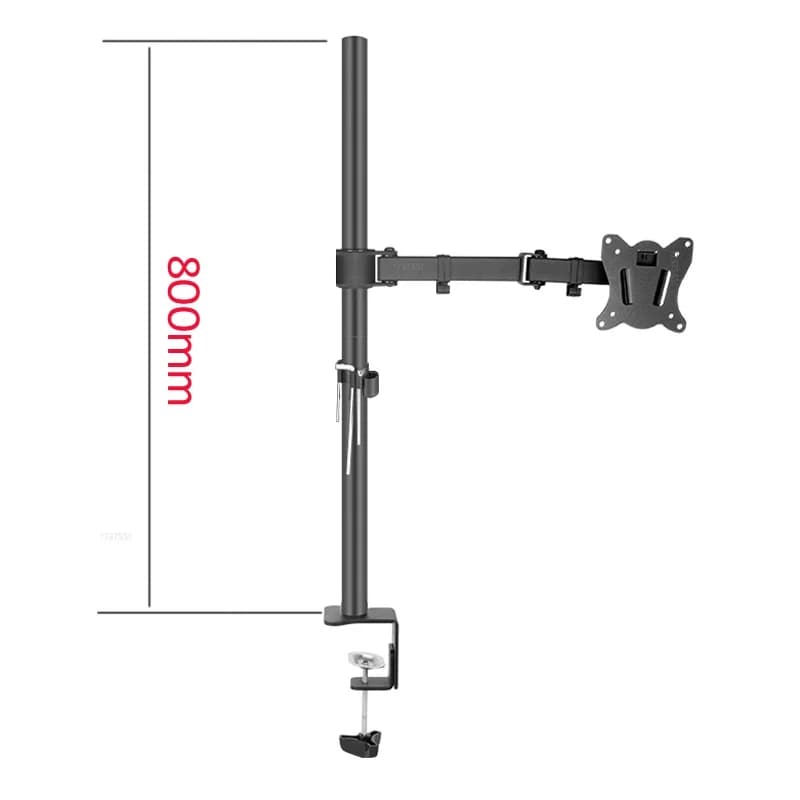 800mm T902-180 10"-27" Monitor Desktop Stand Full Motion 360 Degree Steel Holder Clamp Base Monitor Mount Arm LCD Mount 0-11kg