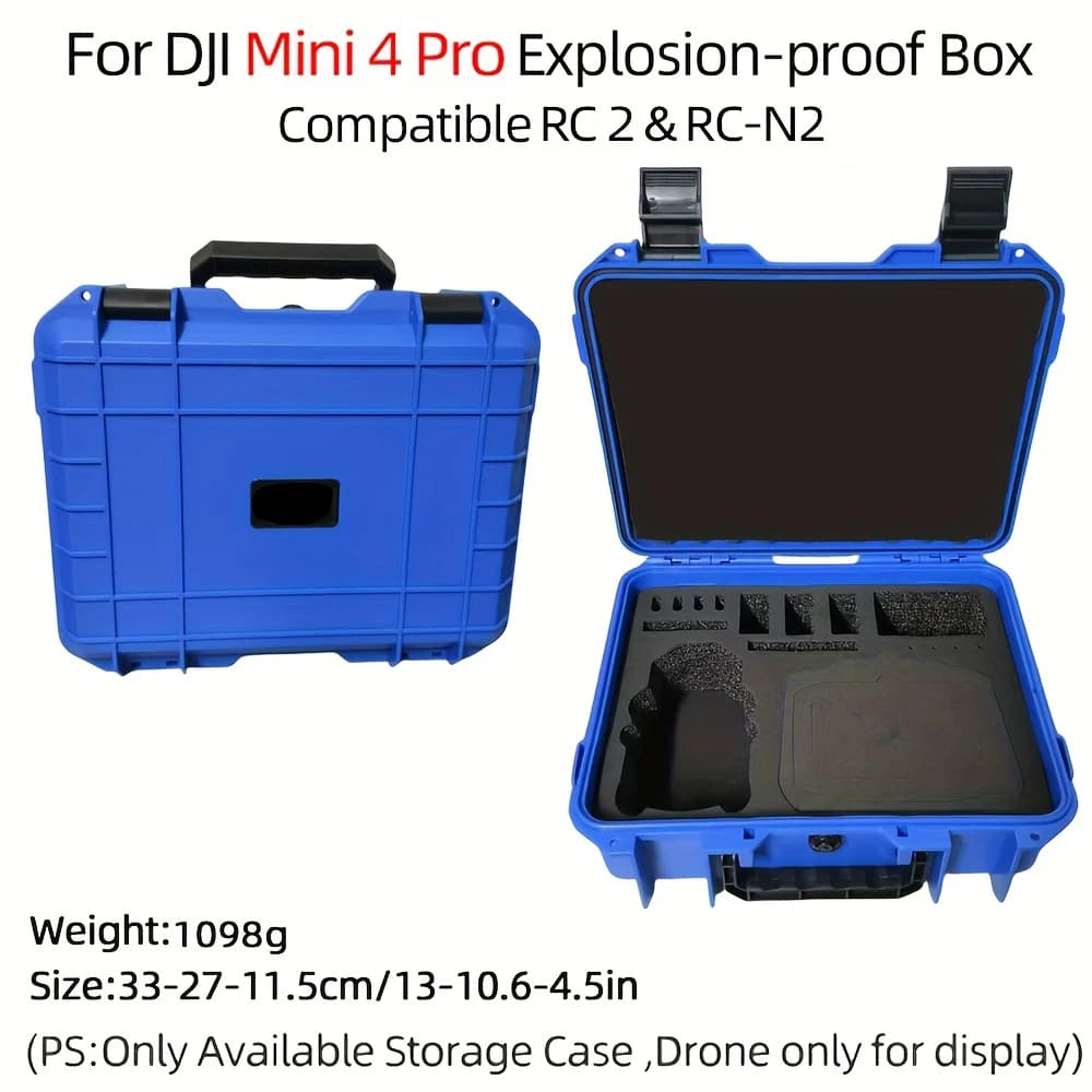Hard Case for DJI Mini 4 Pro,Waterproof Hard Shell for DJI Drone Mini 3 Pro/Min3/RC2/RC/RC-N2/N1 Travel Carrying Storage Box