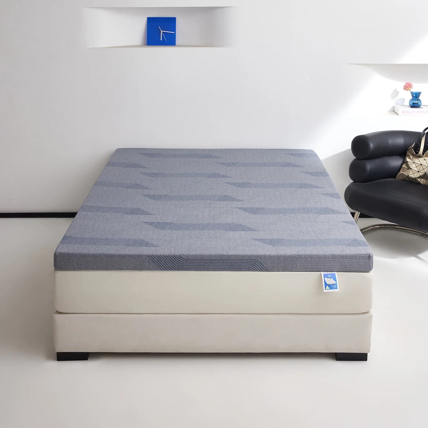 3.1 Inch Queen Memory Foam Mattress Topper, Cooling Gel Bed Topper with Removable Cover, Soft & Pain Relief & Breathable