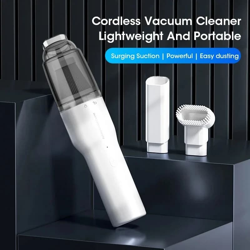 Mini Handheld Car Vacuum Cleaner Rechargeable Wireless Low-Noise Multifunctional Dust Catcher for Car