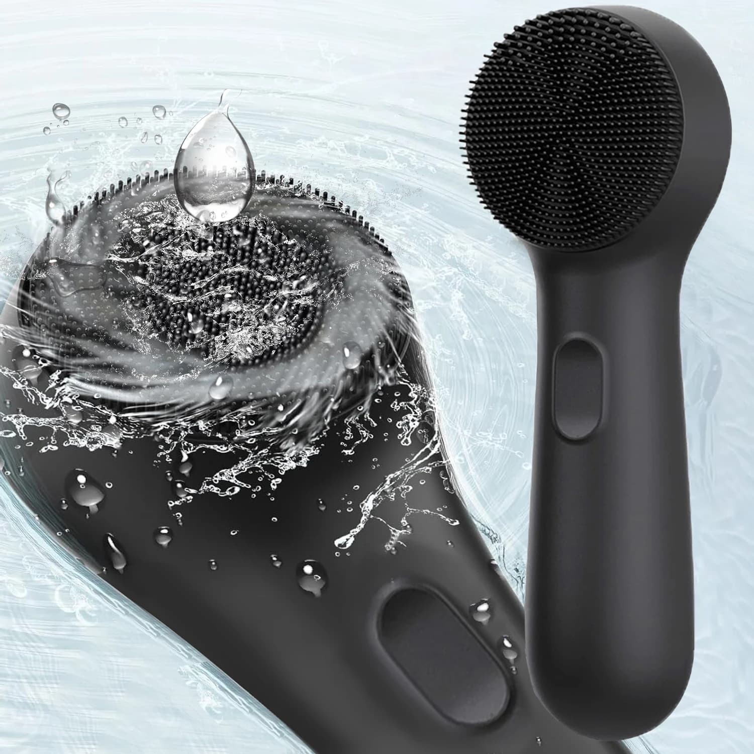 Facial and Nasal Blackhead Cleaner, Silicone Facial Cleansing Brush, Facial Vibration Massage, USB Charging Facial Brush