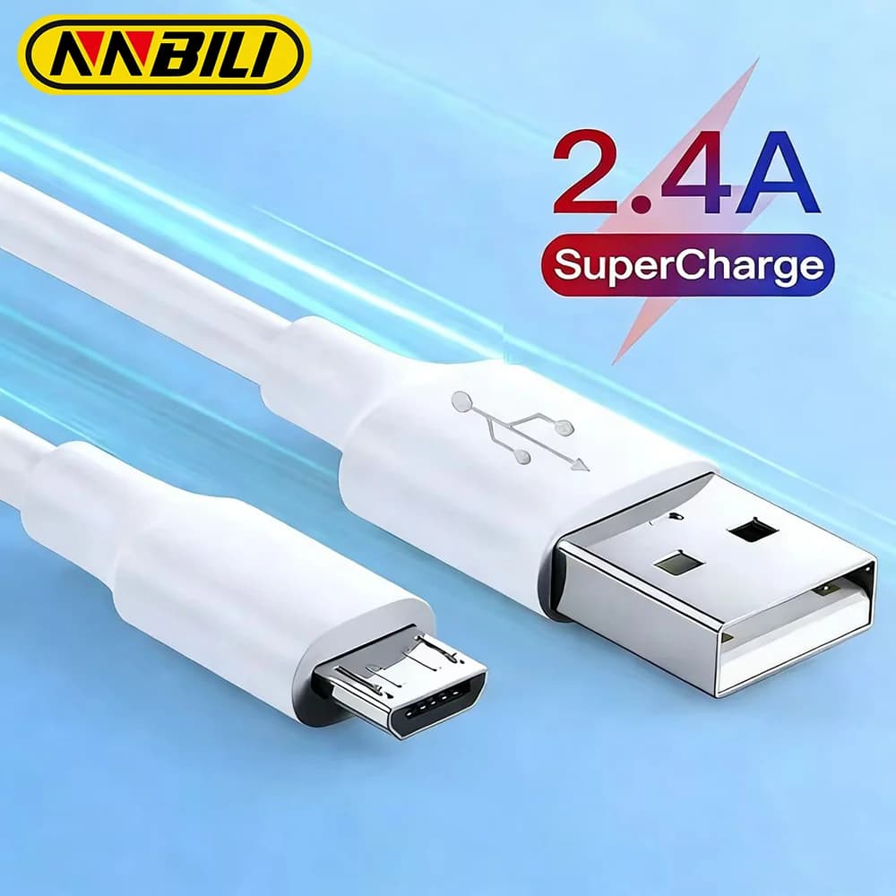 Micro USB Cable 2.4A Fast Charging Wire Mobile Phone Micro Cable For Xiaomi Samsung Andriod USB Type C 7A 10A Data Cable Cord