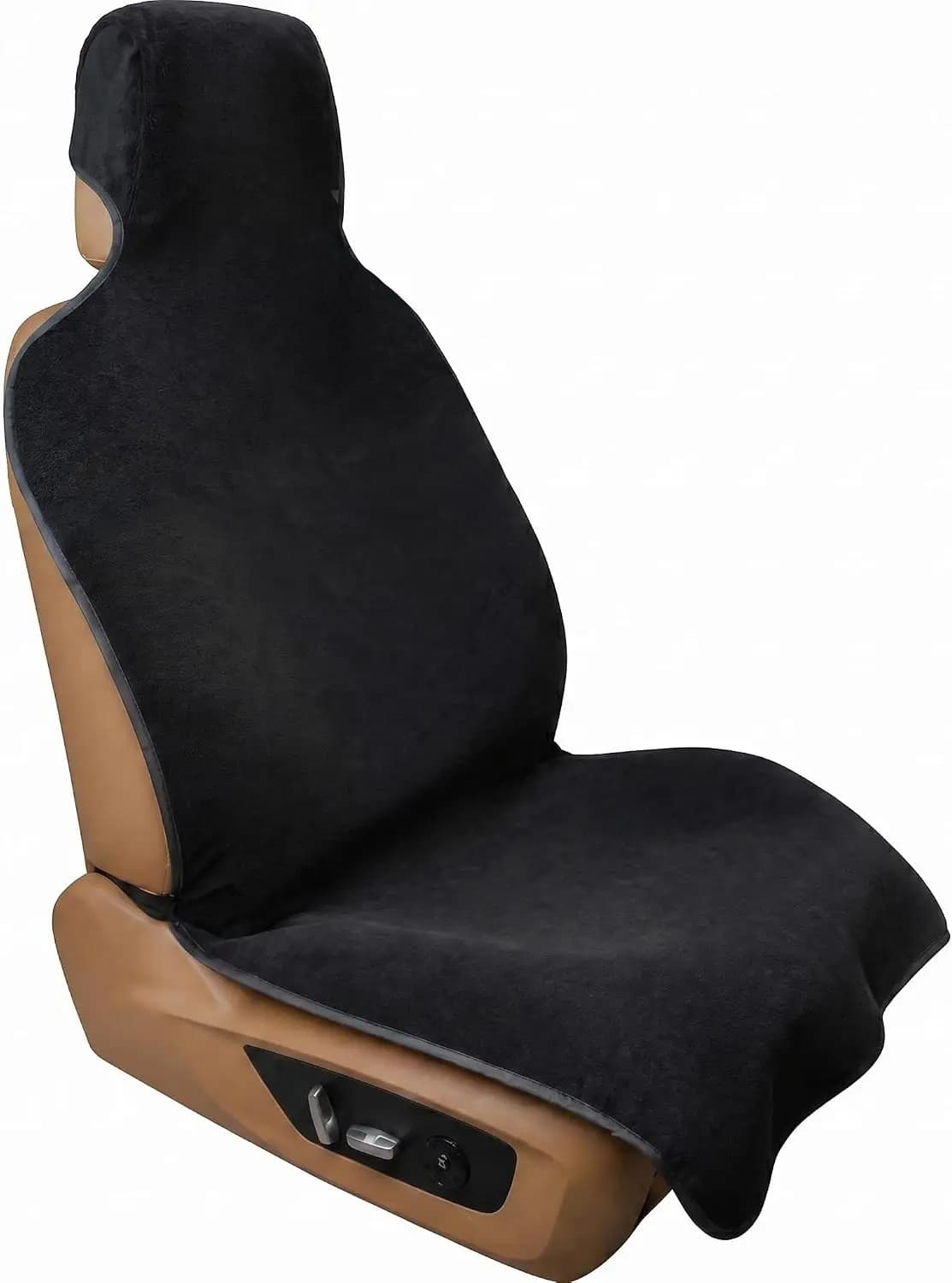 Umbrauto Car Seat Cover Towels Front Seats, Waterproof Sweat Car Seat Towel Protector After Gym Post Workout Athletic, SUV Truck Seat Towel Cover for Running Swimming Beach and Hiking,Black