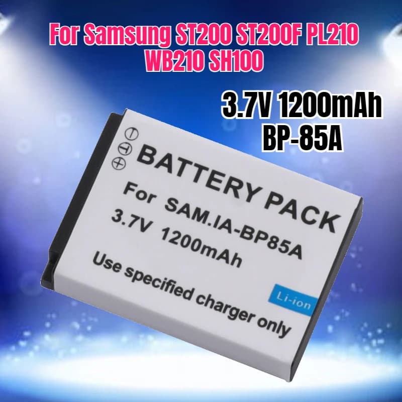 3.7V 1200mAh BP-85A Camera Battery for Samsung ST200 ST200F PL210 WB210 SH100 Camera BP 85A Battery