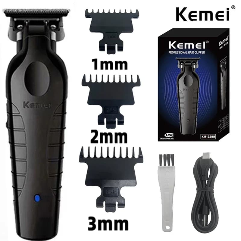 Kemei KM-2299 Professional Hair Clipper 1200mAh Electric Hair Clippers USB Rechargeable Hair Trimmers Hair Cutting Machine