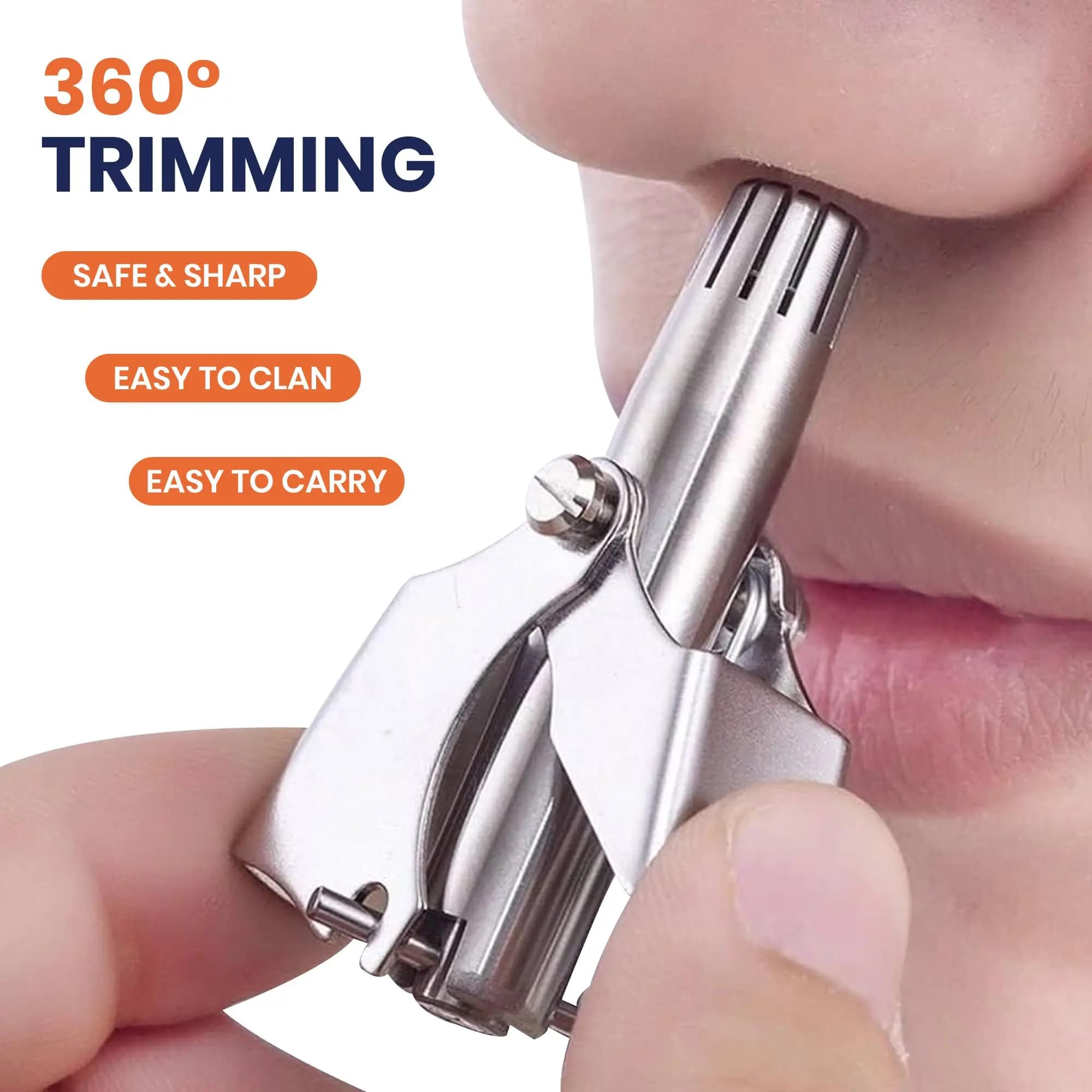 Ear and Nose Hair Trimmer Clipper Painless Hair Trimmer for Men Women Manual Trimmer with Waterproof Hand wash Easy Cleansing