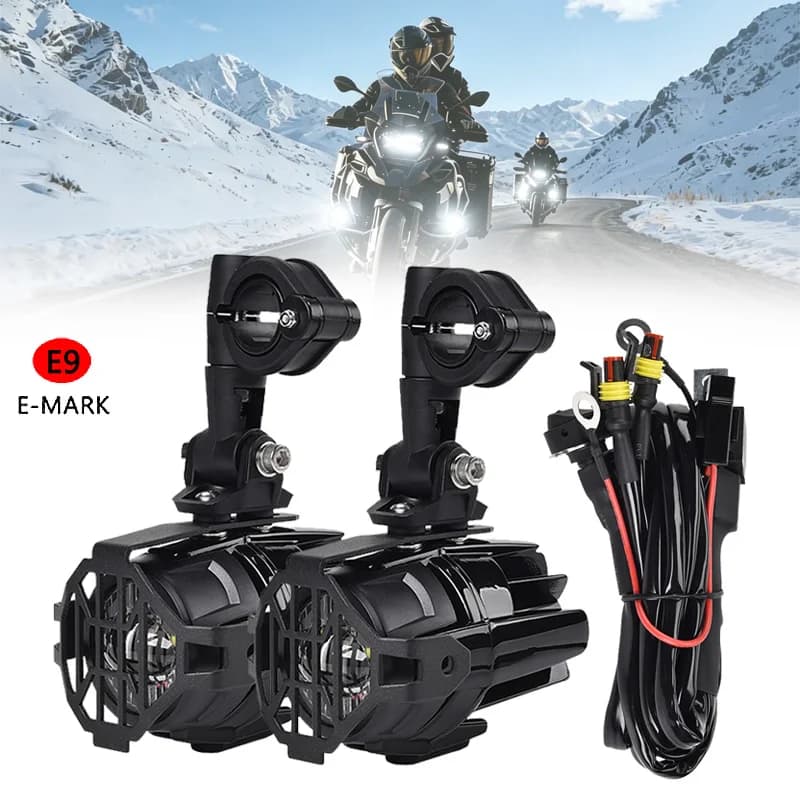 For BMW R1250GS ADV Motorcycle LED Fog Lights F800GS R 1250 GS LC Auxiliary Fog Light Assemblie For Yamaha MT07 MT09 E9 Mark
