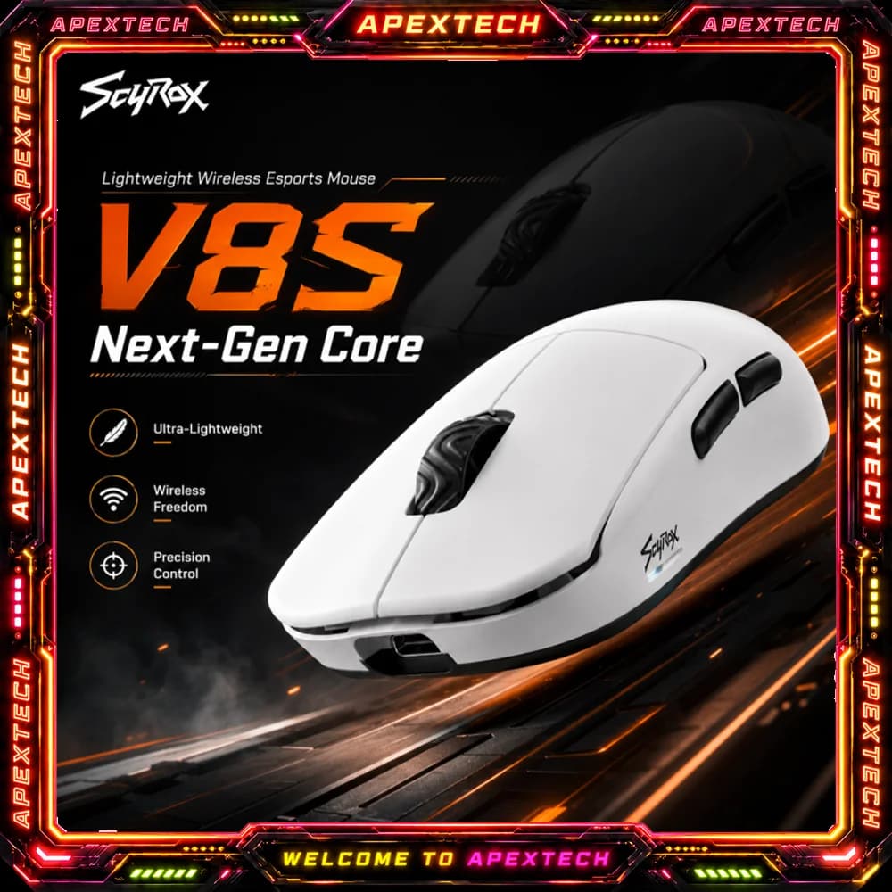 Scyrox V8S 40g Ultra-Light Wireless Gaming Mouse Tri-Mode 30000DPI PAWNEXT ONE RGB Macro FPS Esports Lightweight Mouse Gifts