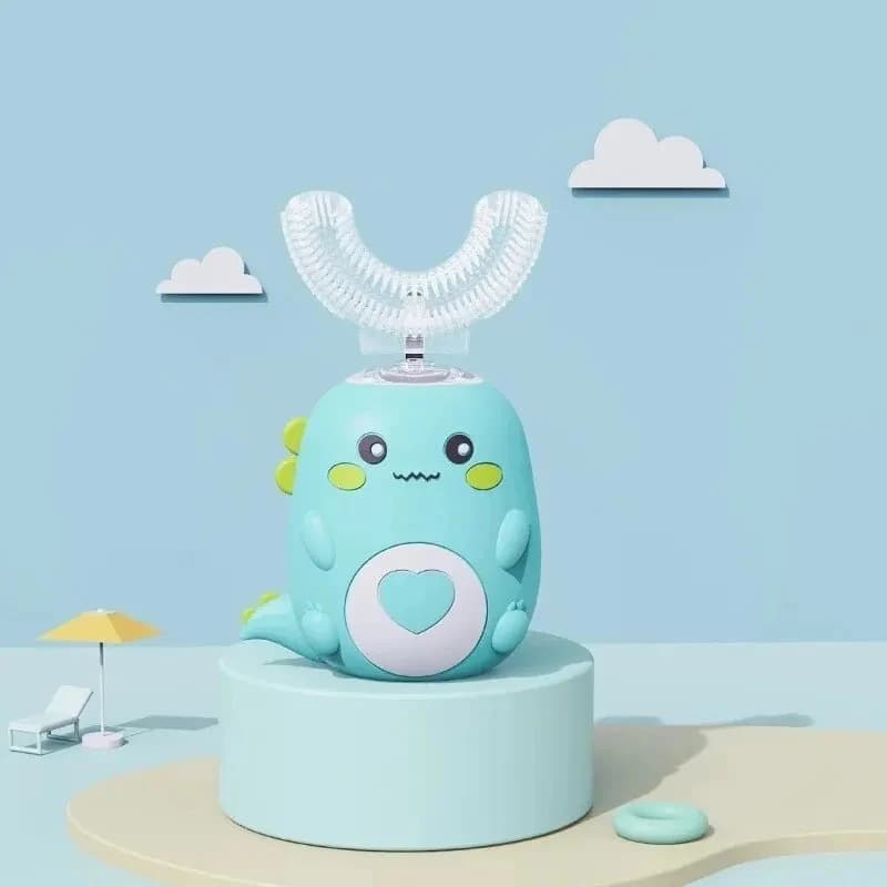 Kids U-Shaped Electric Toothbrush, Food Grade Silicone 360° Automatic Clean USB Charging Smart Oral Care Children Toothbrush