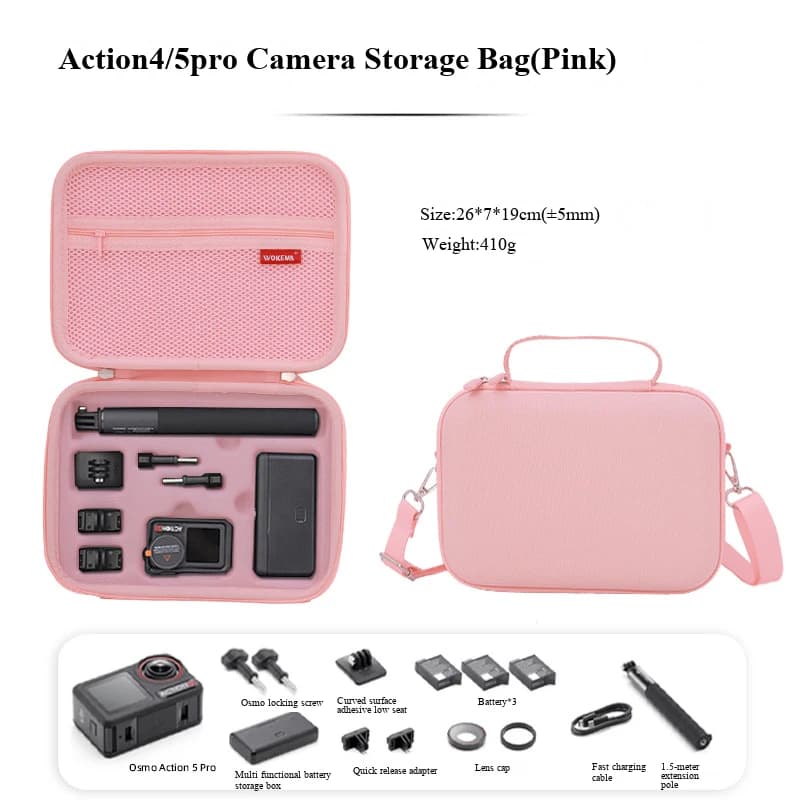 For DJI Osmo Action 3/4/5 pro Storage Bag Sports Camera Shoulder Protection Bag Portable Travel Prevention Handbag Box