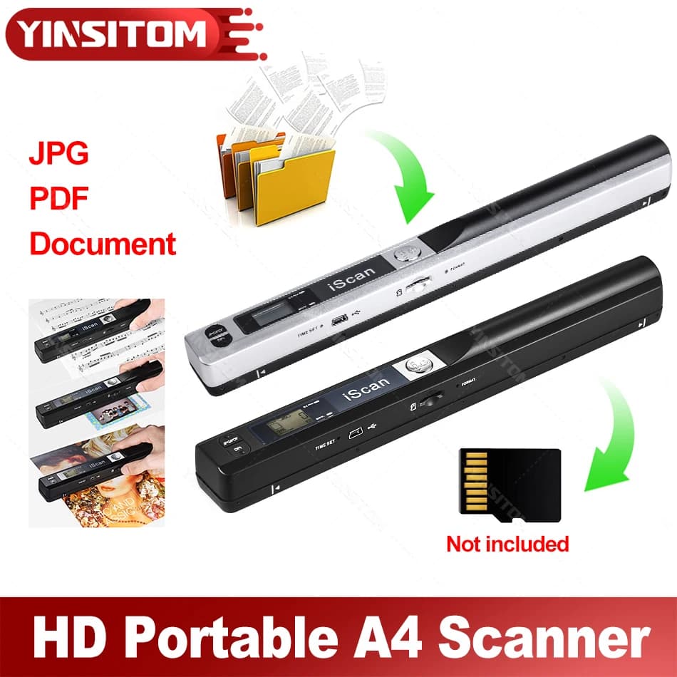 iScan01 Portable A4 Document Reader Scanner 900DPI For Contract Books Office Business Handheld Mobile Scanners JPG PDF Format