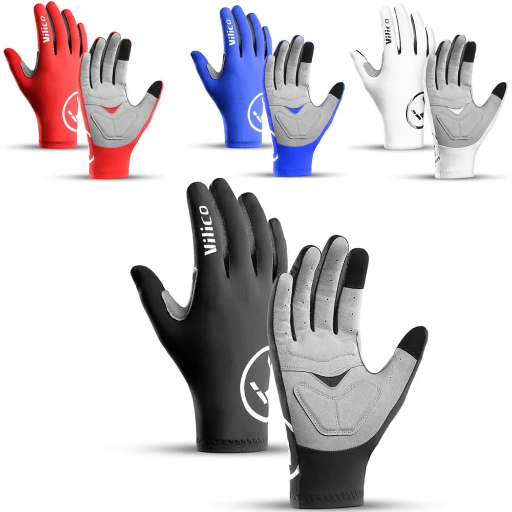 Touch screen long all finger gel sports bicycle gloves MTB road bike riding racing men's and women's bicycle gloves